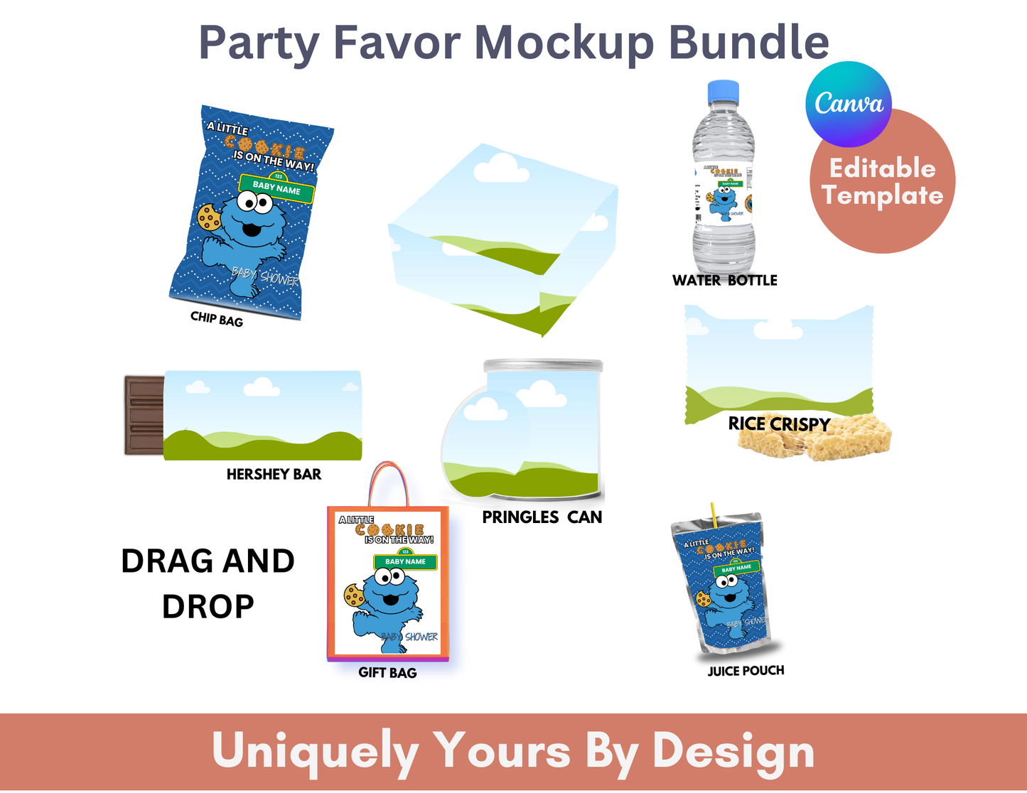 cookie monster party favor bundle