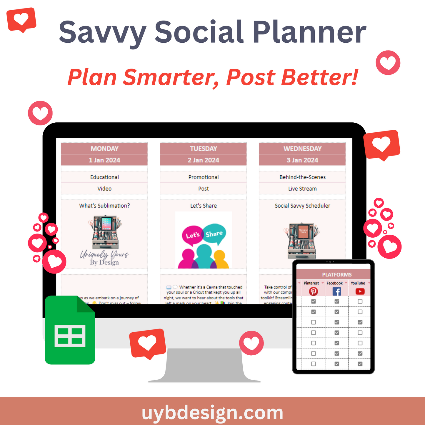 savvy social content planner: your ultimate social media planner