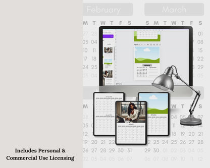 2025 Dated Editable Calendar Templates